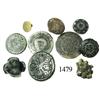 Image 1 : Lot of 10 small bronze/pewter buttons.