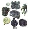 Image 1 : Lot of 8 bronze/pewter/lead seals and appliqués.