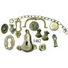Image 1 : Lot of 13 brass/pewter furniture decorations and finials and other items.