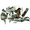Image 1 : Large lot of copper and lead patches and scrap, spoon handle, spoon bowl, pull-ring, etc.