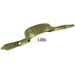 Ornate brass trigger guard.