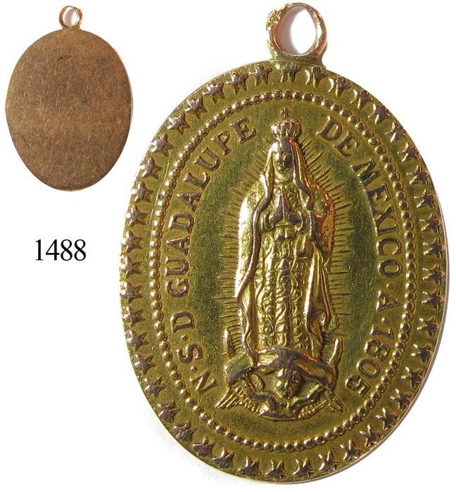 Virgen de guadalupe gold medallion Clearance