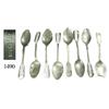 Image 1 : Lot of 8 small pewter spoons.
