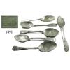 Image 1 : Lot of 6 large pewter spoons.