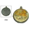 Image 1 : Silver pocket watch with glass face.