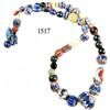 Image 1 : Small glass-bead necklace with a variety of beads.