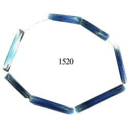 Bracelet of cylindrical blue-glass beads.