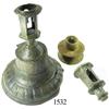 Image 1 : Bronze candlestick holder and parts of 2 others.