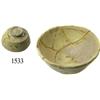 Image 1 : Earthenware bowl (repaired).
