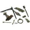 Image 1 : Lot of 10 miscellaneous bronze items, including a spur and a hinged latch.