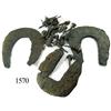 Image 1 : Lot of 3 iron muleshoes and many nails.