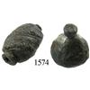 Image 1 : Lot of 2 iron dagger pommels.
