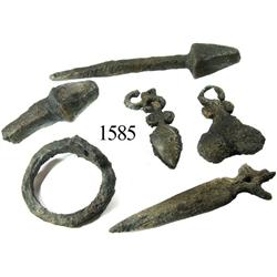 Lot of 6 miscellaneous iron pieces.