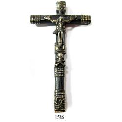 Silver and chonta-wood cross, Spanish Colonial, 1750.