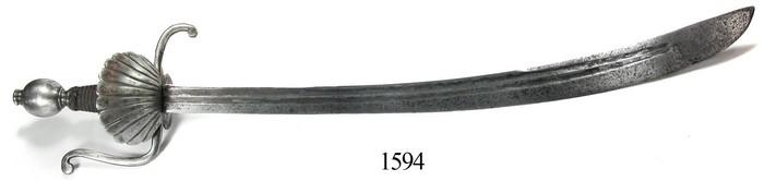 Shell Guard Cut Class Shell-guard cutlass, German, ca. 1680, rare.