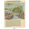 Image 1 : Hand-colored engraving by Theodor DeBry, 1592, depicting conflict with natives in Brazil.