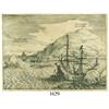 Image 1 : Ca.-1655 German wood-cut engraving showing Cocos Island off Costa Rica.