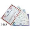 Image 1 : Lot of 4 Real Eight Co. stock certificates (one of each color).