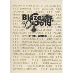 Woods, Dee. Blaze of Gold (1972, HB/DJ, mint).