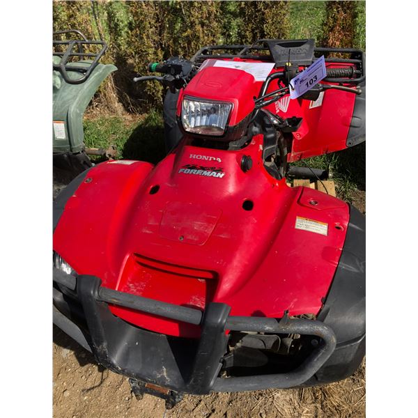 2011 HONDA FOREMAN TRX500F PARTS MACHINE