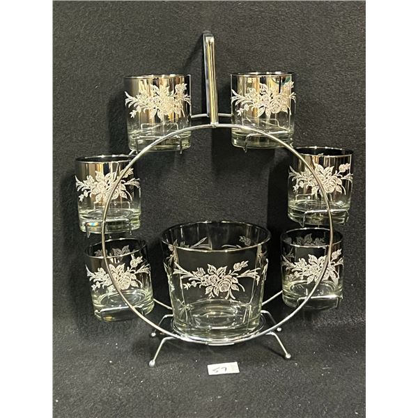 Vintage Ferris Wheel Silver Fade w/flowers Bar set (see description)