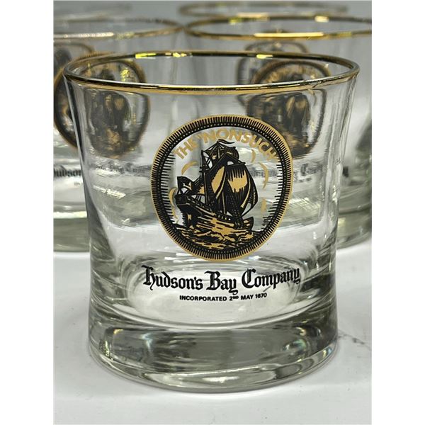 8 Hudson's Bay Company "The Nonsuch" rocks Bar Glasses (see description)