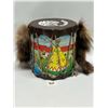 Image 1 : Vintage Canada Toy Drum First Nations Motif Approx: 7"T 7"W