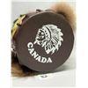 Image 5 : Vintage Canada Toy Drum First Nations Motif Approx: 7"T 7"W