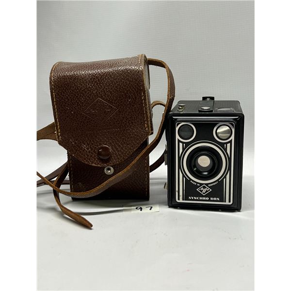 Vintage Agfa Synchro Box Camera Germany Approx: 4 T 3 W 4.75 D