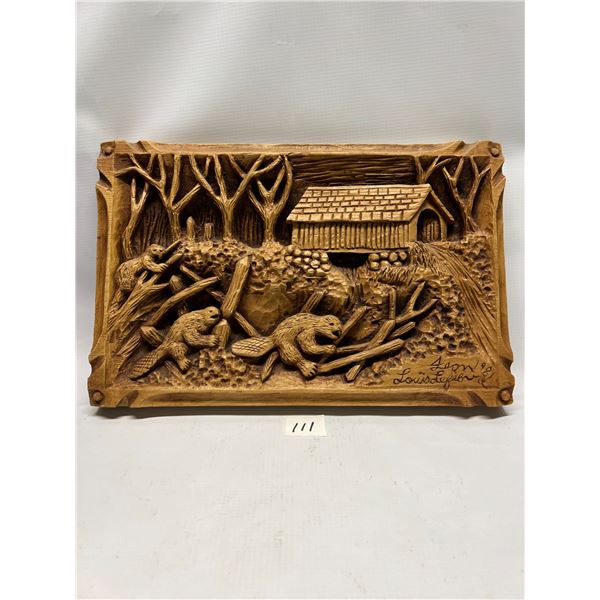 Eatons Jean Louis Lefebvre Carving Montreal, QC 1981 Approx: 14x9" 1.25" thick