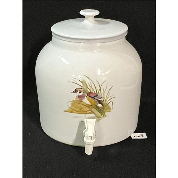 Large Ceramic Water Cooler / Dispenser Wood Duck Image App: 12 T 10 W