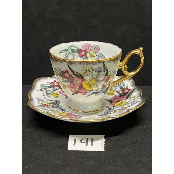 Shafford Hand Decorated Tea Cup & Saucer Japan