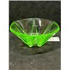 Image 1 : Small Green Depression Glass Bowl Uranium? Approx: 5"W 2"T