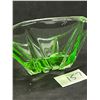 Image 2 : Small Green Depression Glass Bowl Uranium? Approx: 5"W 2"T