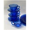 Image 2 : 13 pcs Vintage Hazel Atlas Cobalt Blue Moderntone Glassware (see description)