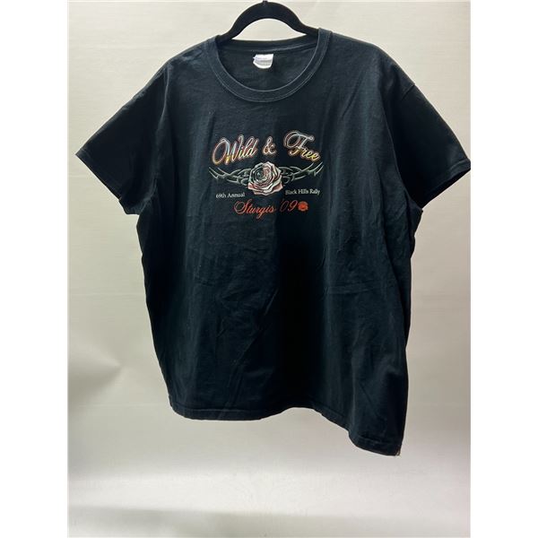 2009 Sturgis Wild & Free Motorcycle Rally Black Hills Size 2XL