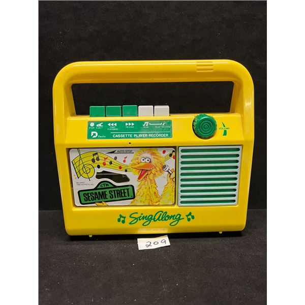 Sesame Street Big Bird Sing-a-long Cassette Recorder (see description)