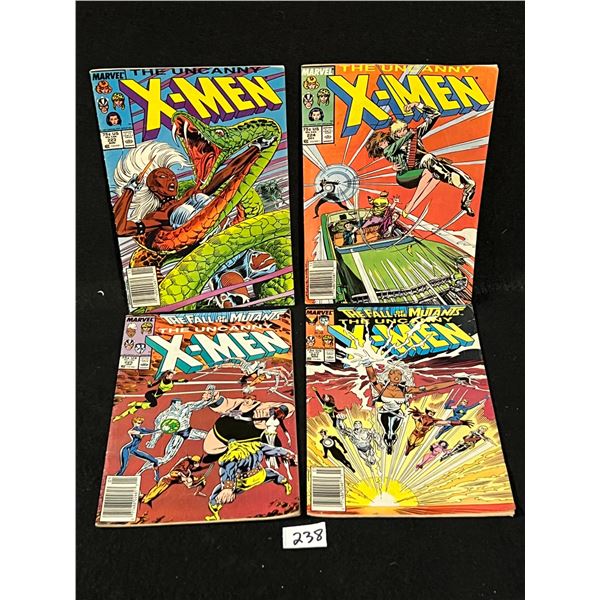 4 Marvel The Uncanny X-Men comic books mostly good condition (see pics)