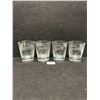 Image 1 : 4 Vintage Etched Wheat Pattern Rocks Bar glasses
