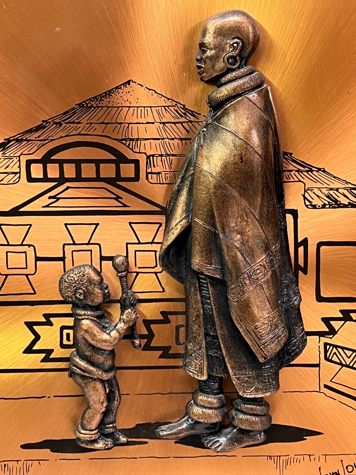 2 Mid Century John Louw 3D Copper Wall Art Copperama S. Africa 13