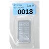 Image 1 : 1 Oz. .999 Silver Johnson Matthey Bar - B-Series