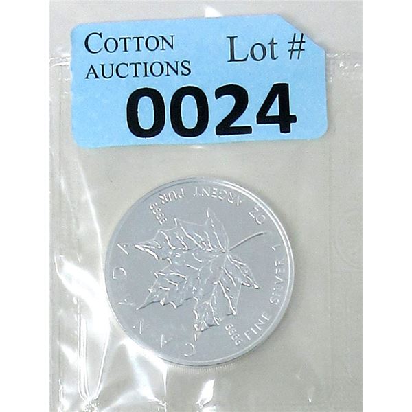 1 Oz .9999 Silver 2006 Canadian Maple Leaf Coin
