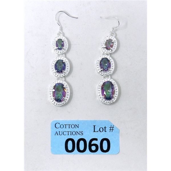 New Mystic Topaz Drop Earrings with Large Stones