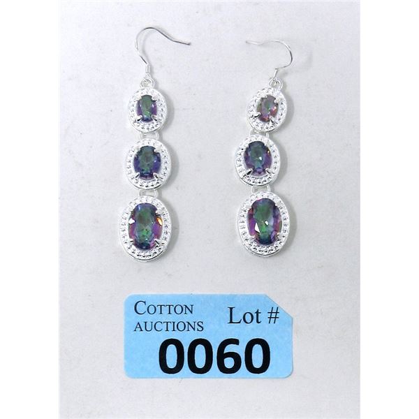 New Mystic Topaz Drop Earrings with Large Stones