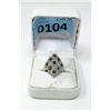 Image 2 : Sterling Silver Multi Sapphire & Diamond Ring