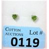 Image 1 : New Green Peridot Heart Earrings