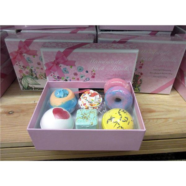 3 New 7 Pc. Sets of Natural Fancy Bath Bombs