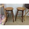 Image 1 : Pair of 24" Wood Stools