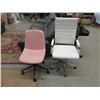 Image 1 : White Office Chair & Pink Task Chair