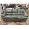 Image 1 : 90" Grey Bonded Leather Reclining Sofa